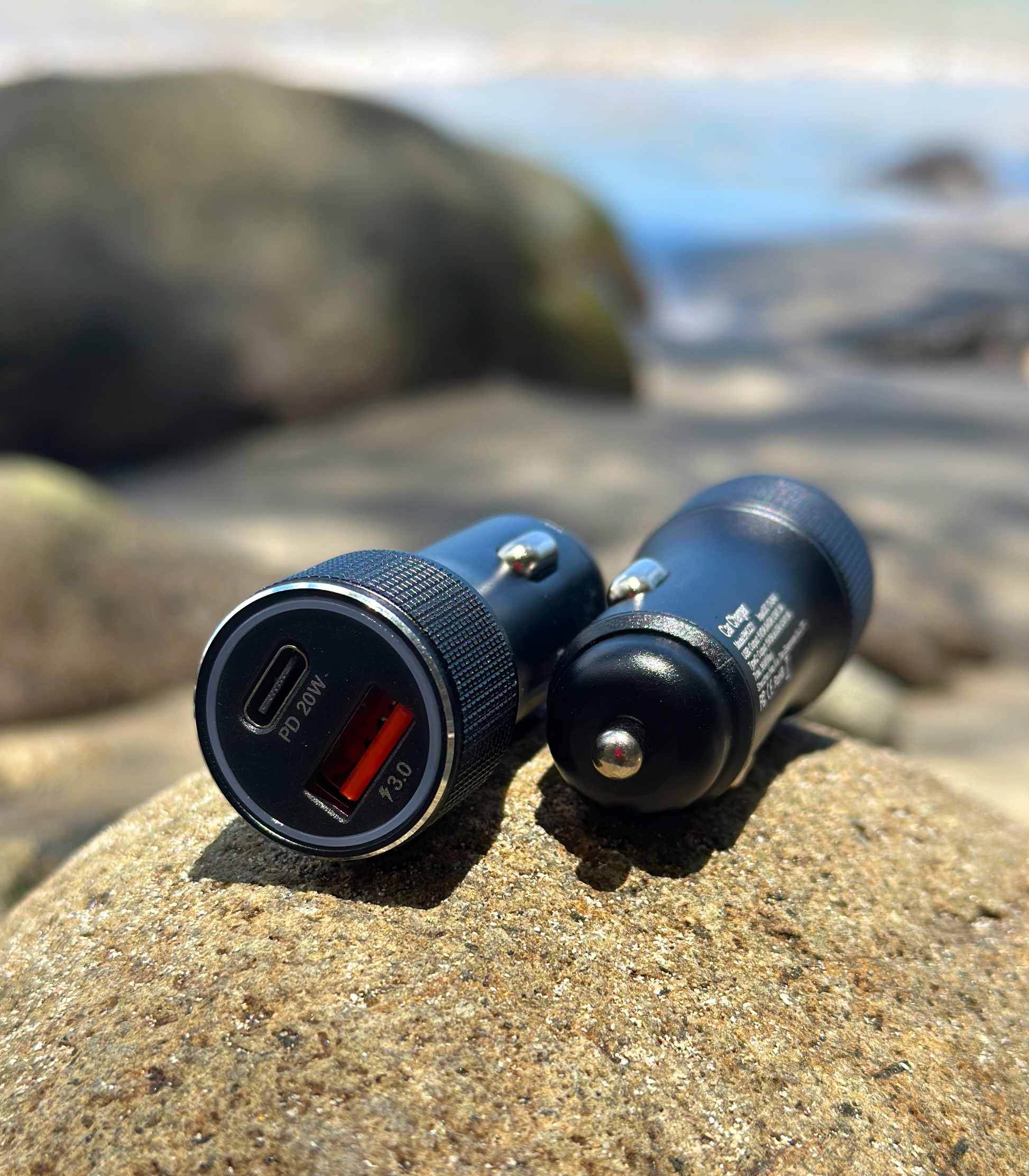 Dual Port Car Charger flipped view — Panda Tech, Saint Lucia