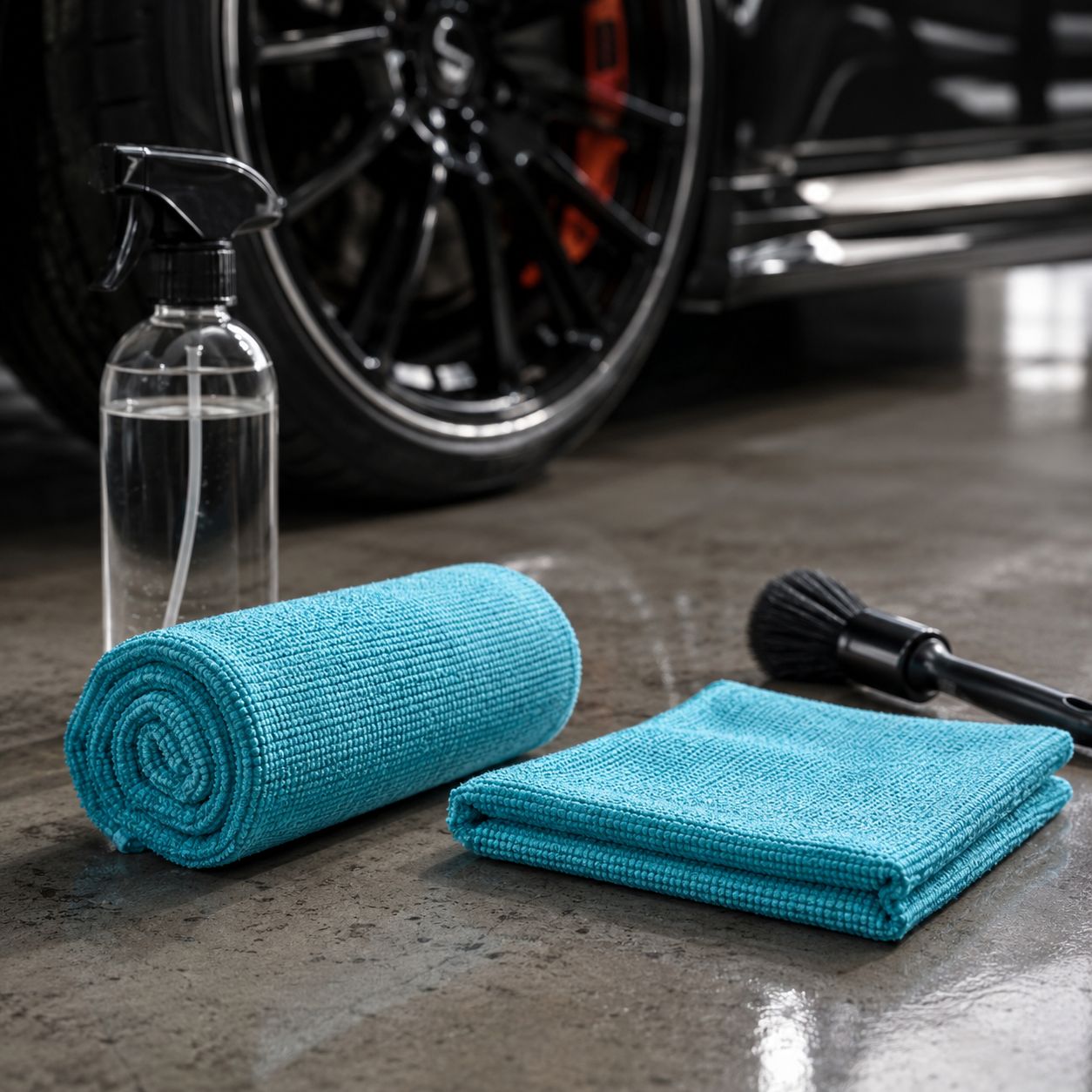 Micro Fiber Towels and spray bottle — Panda Detailing, Saint Lucia