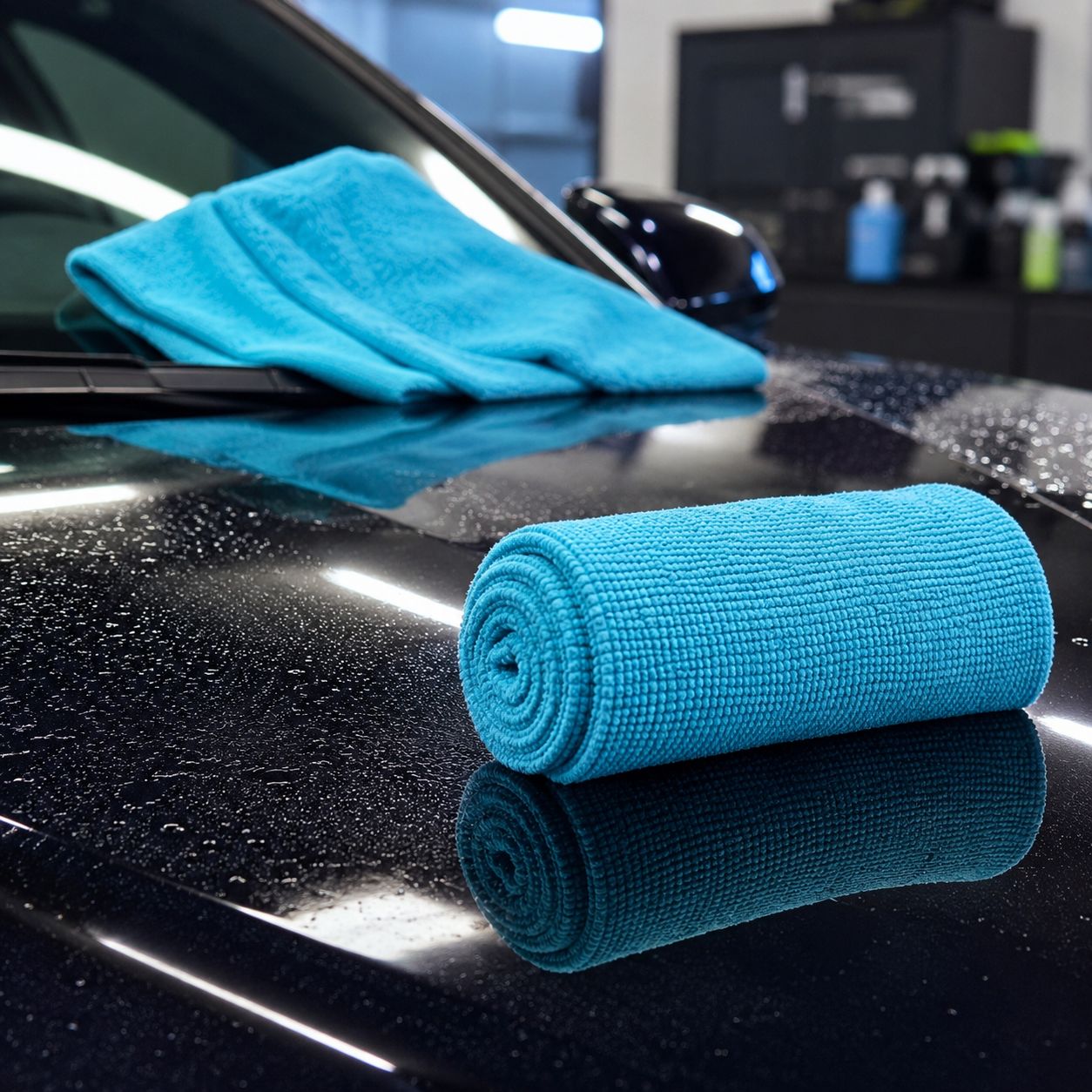 Micro Fiber Towels on car — Panda Detailing, Saint Lucia