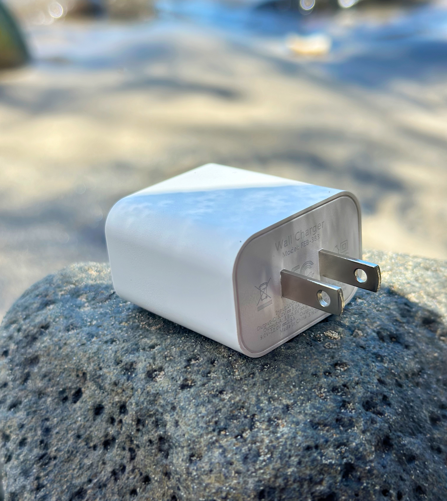 Dual Port 20W Charging Block plug side — Panda Tech, Saint Lucia
