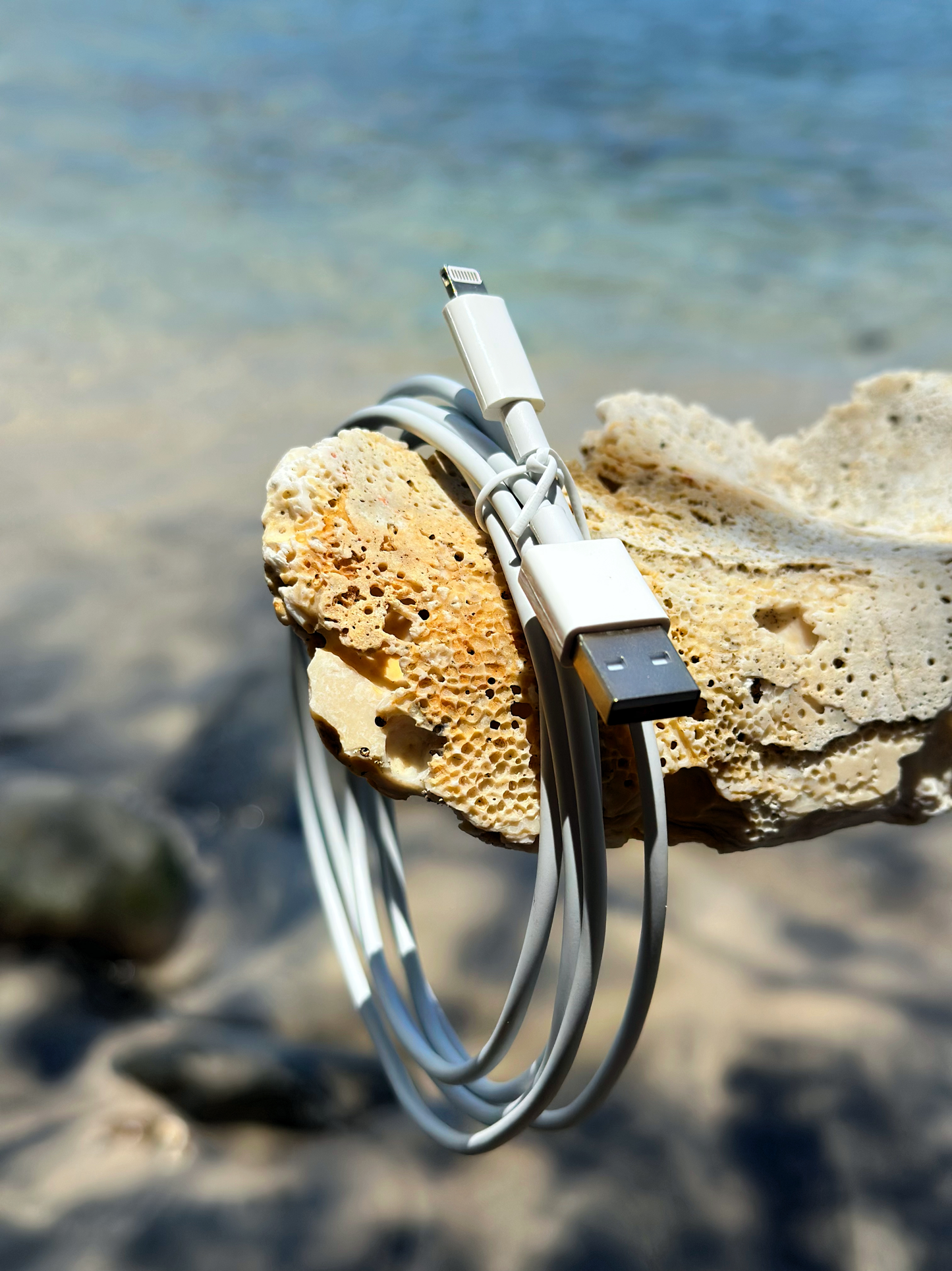 USB to iPhone Lightning Cable close-up — Panda Tech, Saint Lucia