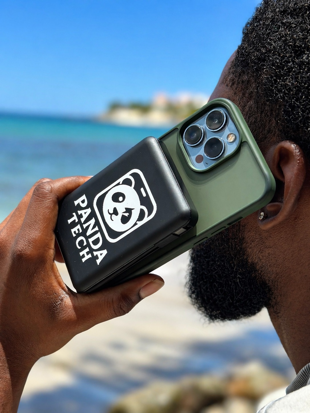 MagSafe Power Bank 10000mAh charging a phone — Panda Tech, Saint Lucia
