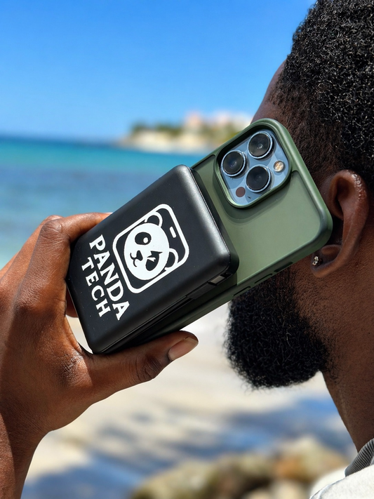 MagSafe Power Bank 10000mAh charging a phone — Panda Tech, Saint Lucia
